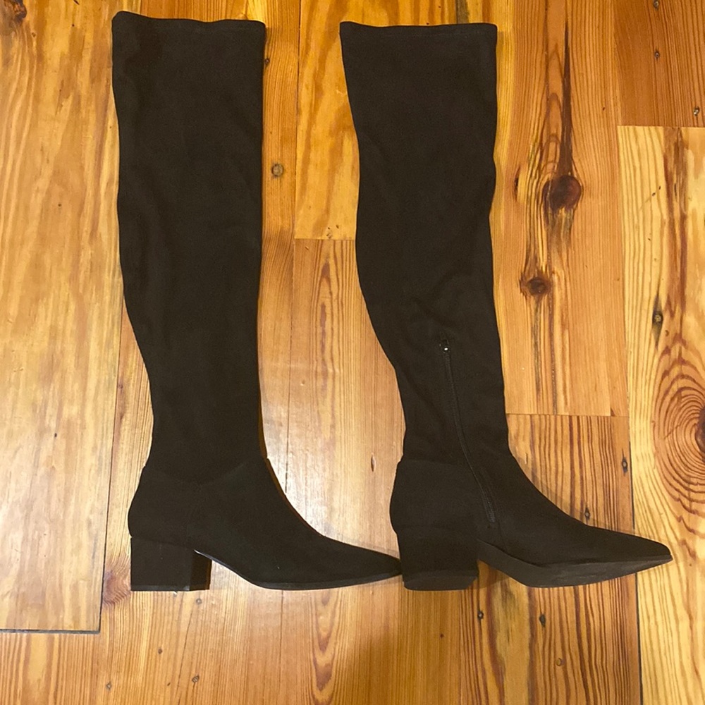Over the knee black boots 7.5